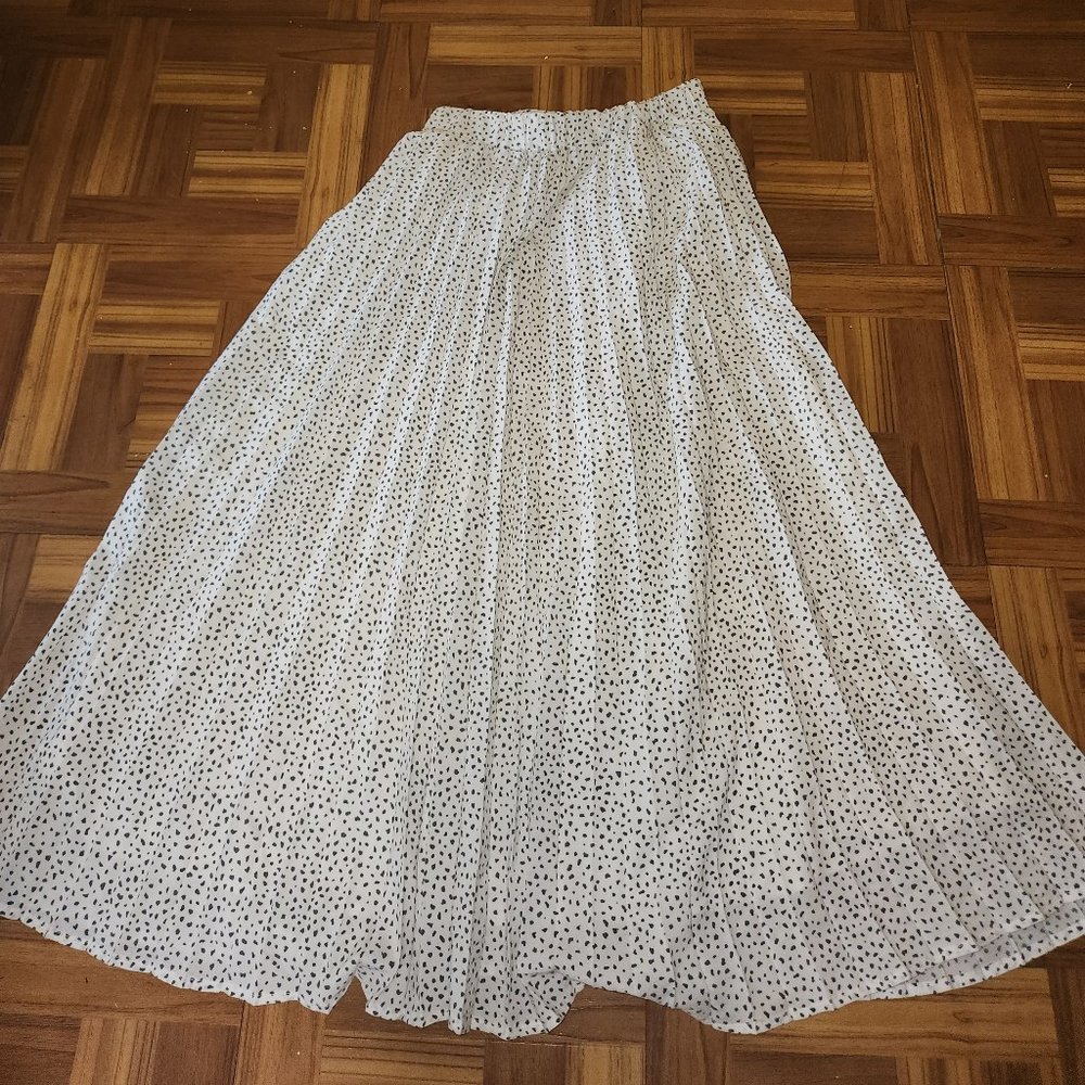 A New Day Pleated Dalmatian Print Skirt